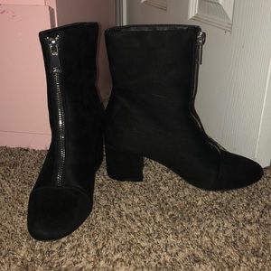 Black High Ankle Booties